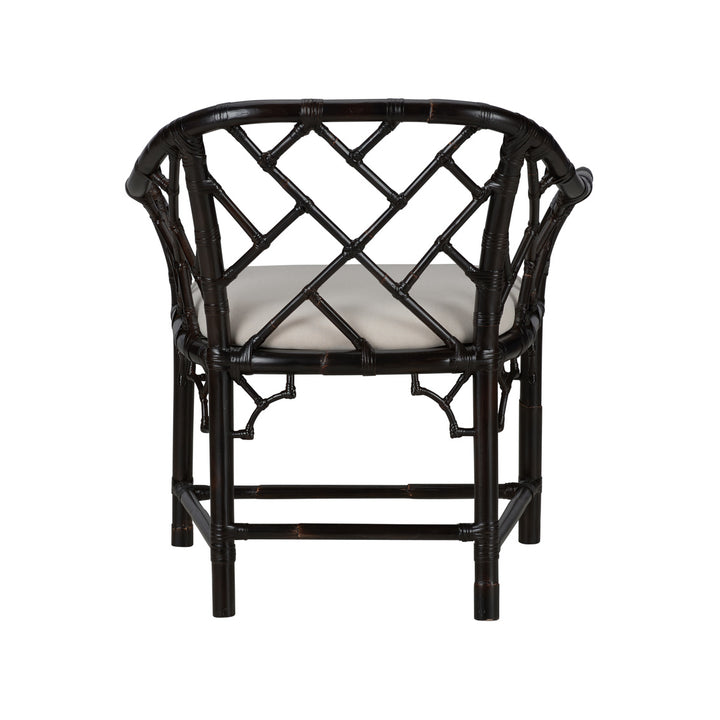 Chippendale Bamboo Arm Chair - Cracked Pepper