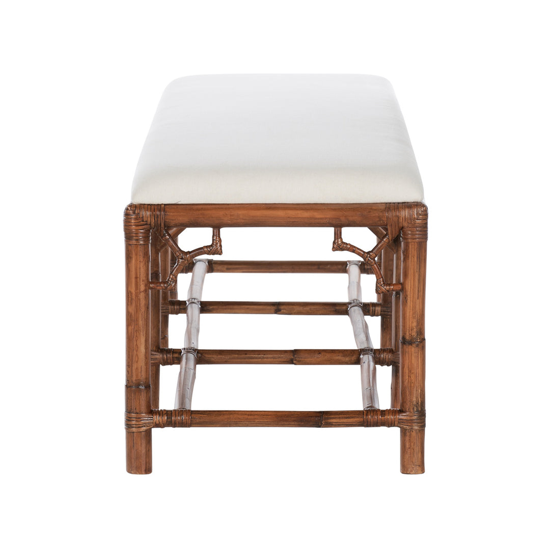 Chippendale Bamboo Bench - Brown