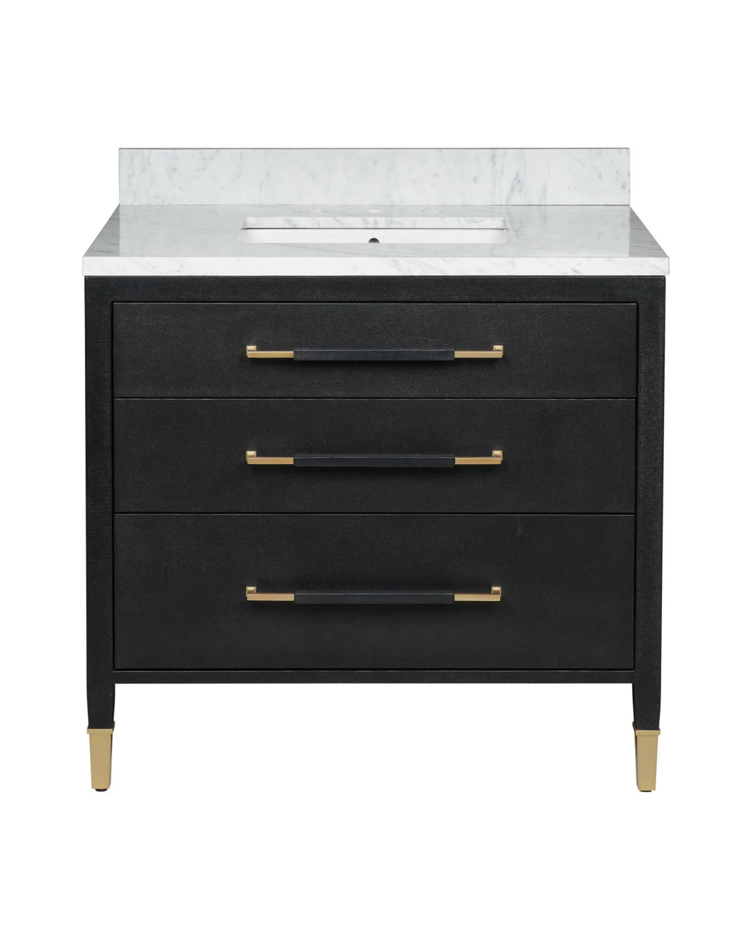 Verona 36" Black Vanity with Rectangular Undermount Sink