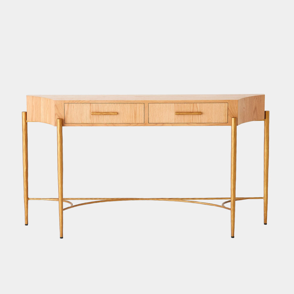Breakfront Console Natural/Gold