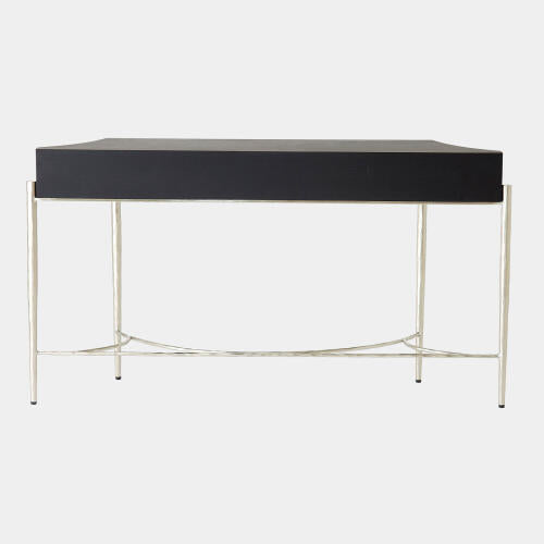 Breakfront Console Black/Nickel