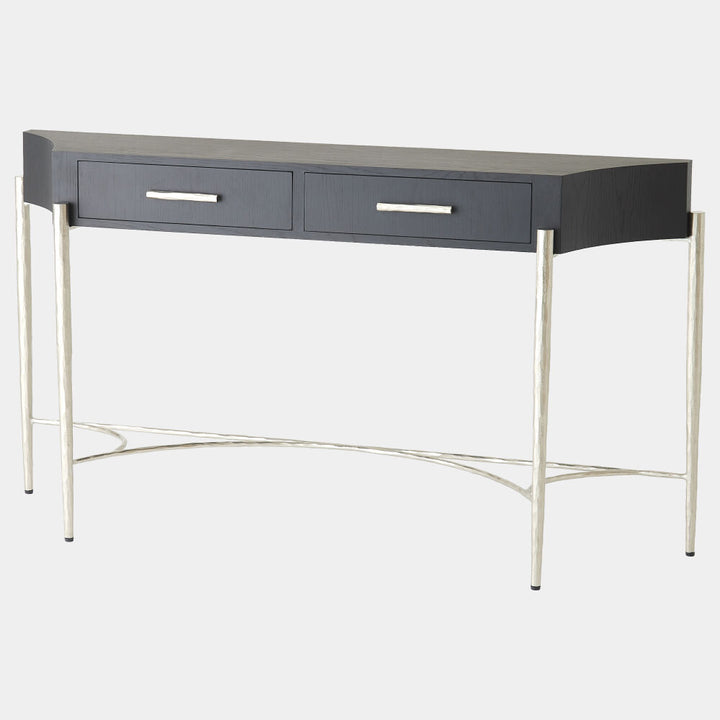 Breakfront Console Black/Nickel
