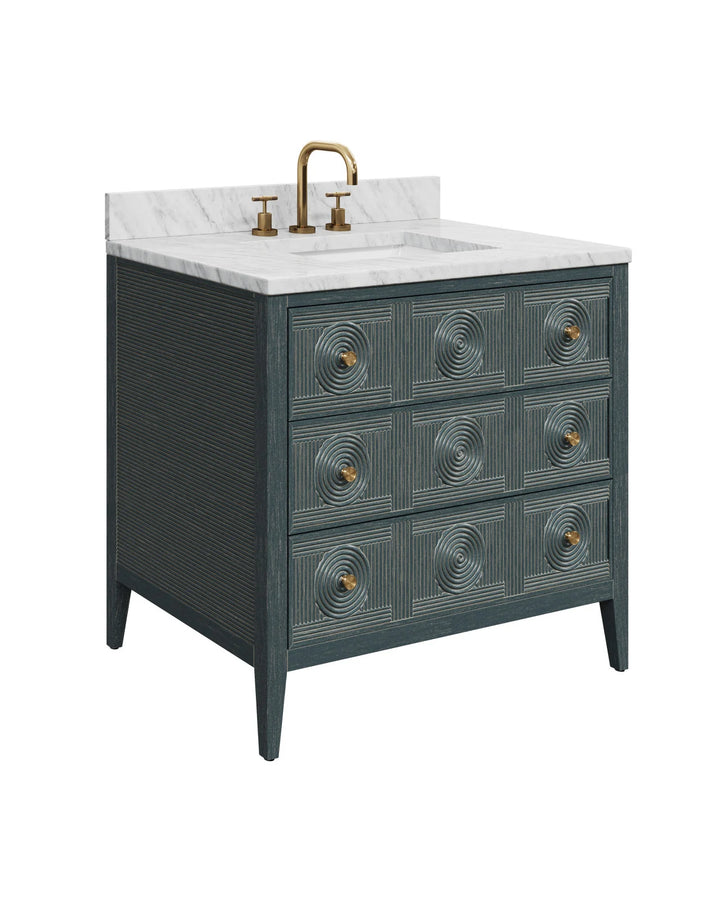 Santos 36" Vintage Navy Bath Vanity with Sink
