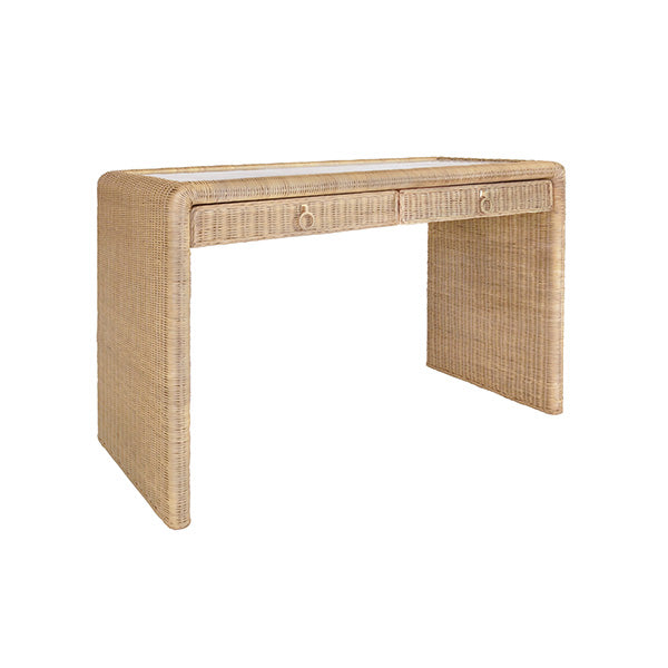 Adrien Desk - Woven Rattan