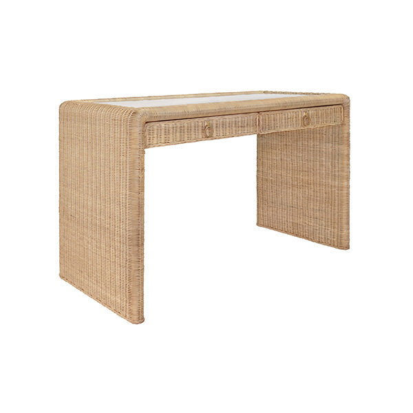 Adrien Desk - Woven Rattan