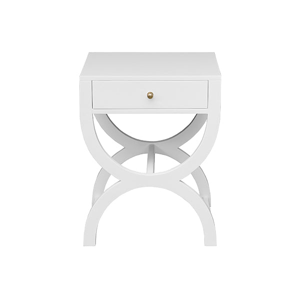 Alexis Side Table - White Lacquer