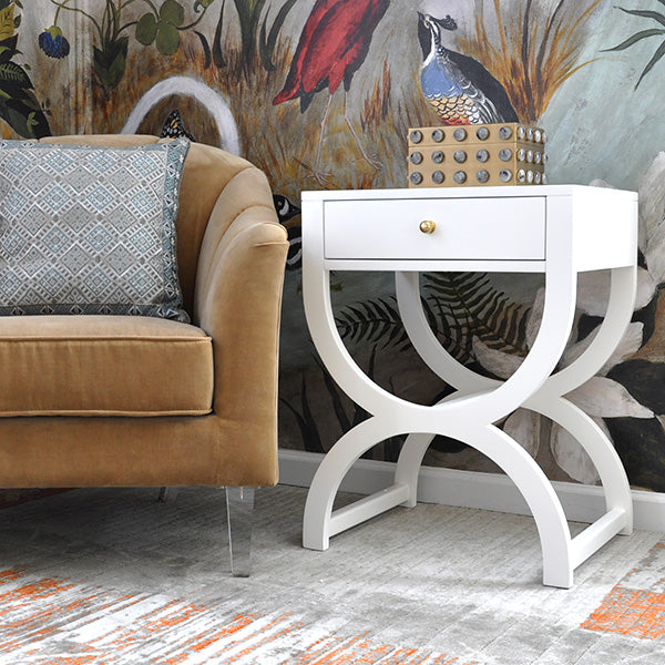 Alexis Side Table - White Lacquer