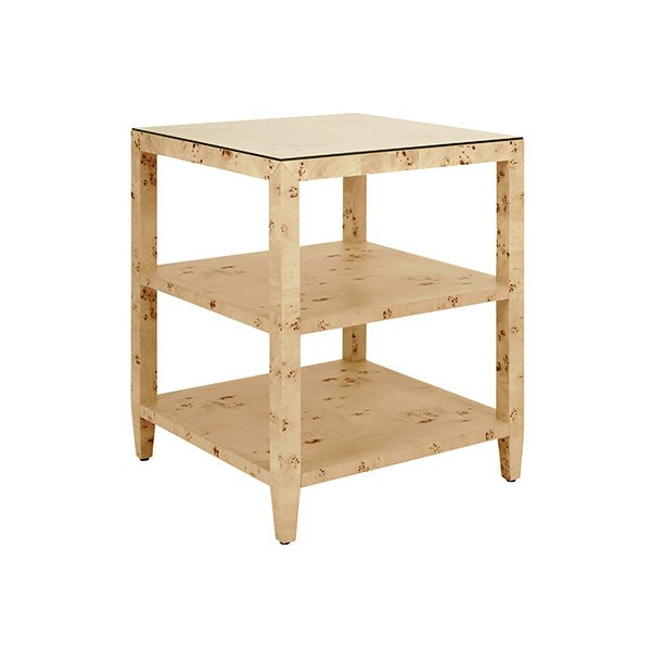 Amie Side Table Burl Wood