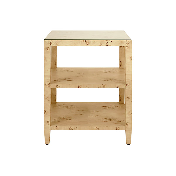 Amie Side Table Burl Wood