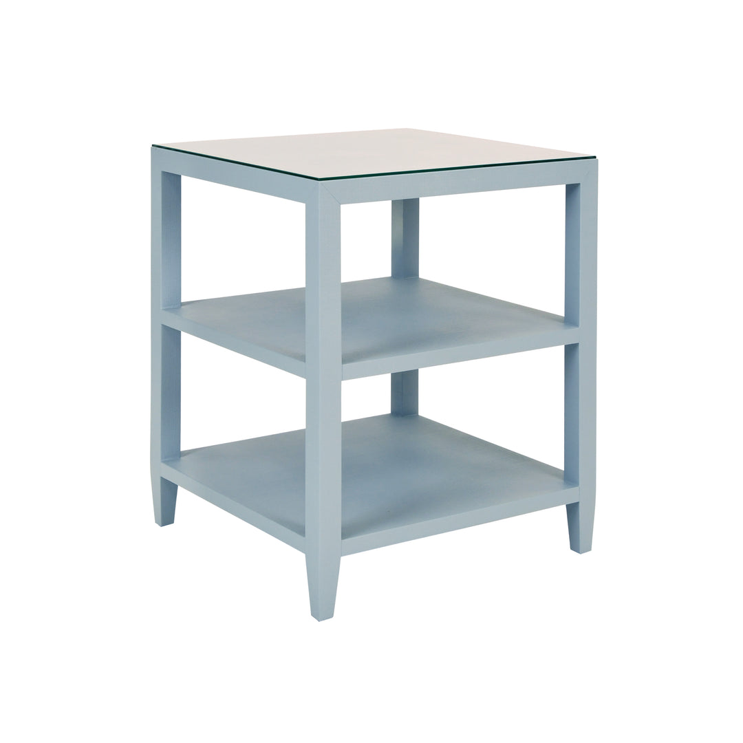 Amie Side Table Light Blue Linen