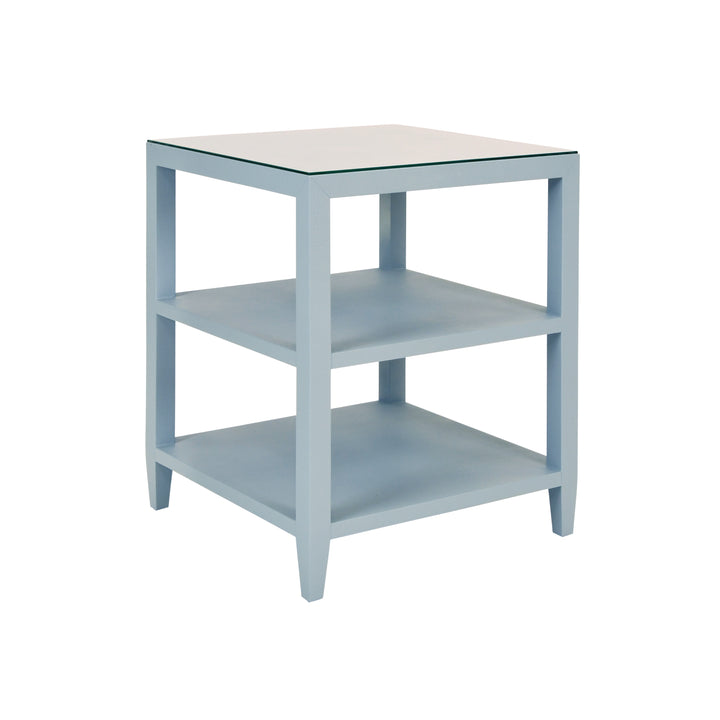 Amie Side Table Light Blue Linen