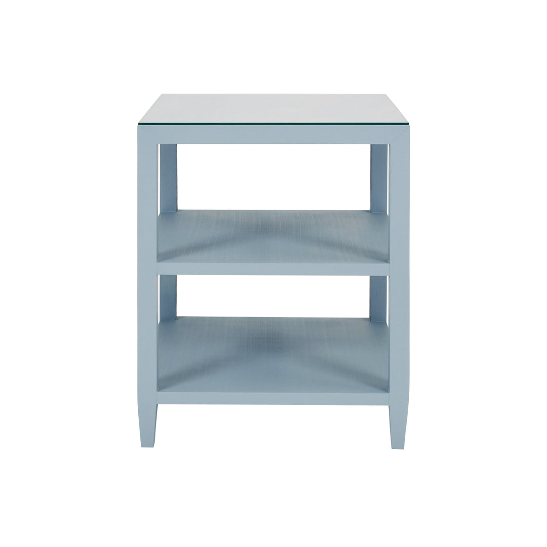 Amie Side Table Light Blue Linen