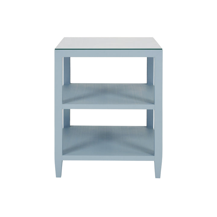 Amie Side Table Light Blue Linen