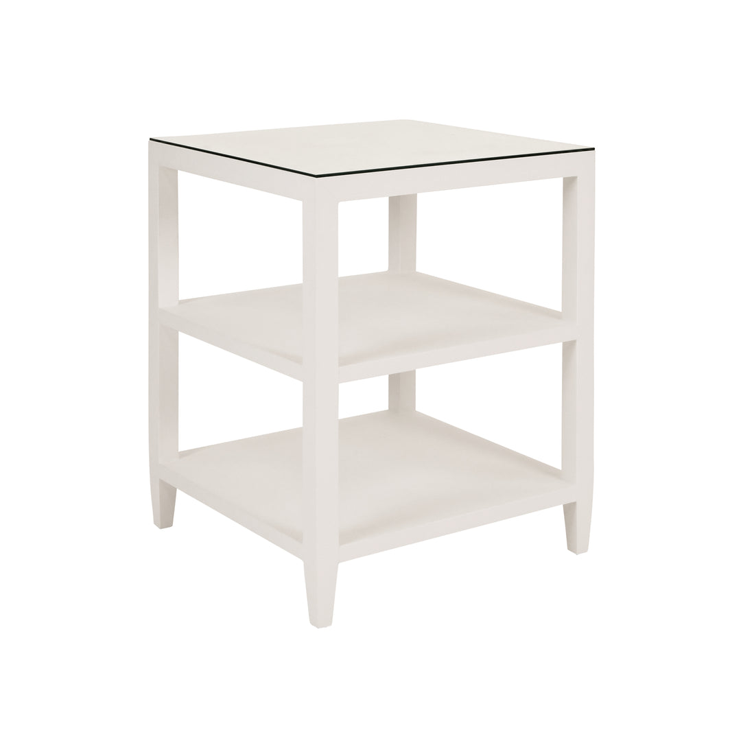 Amie Side Table White Linen