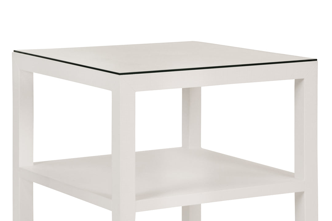 Amie Side Table White Linen