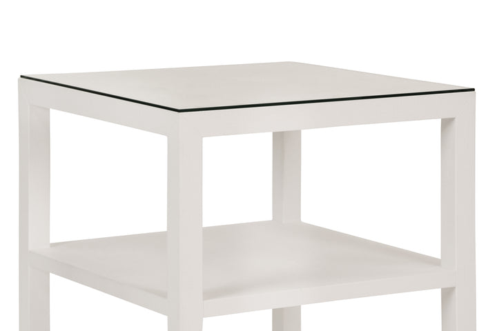 Amie Side Table White Linen