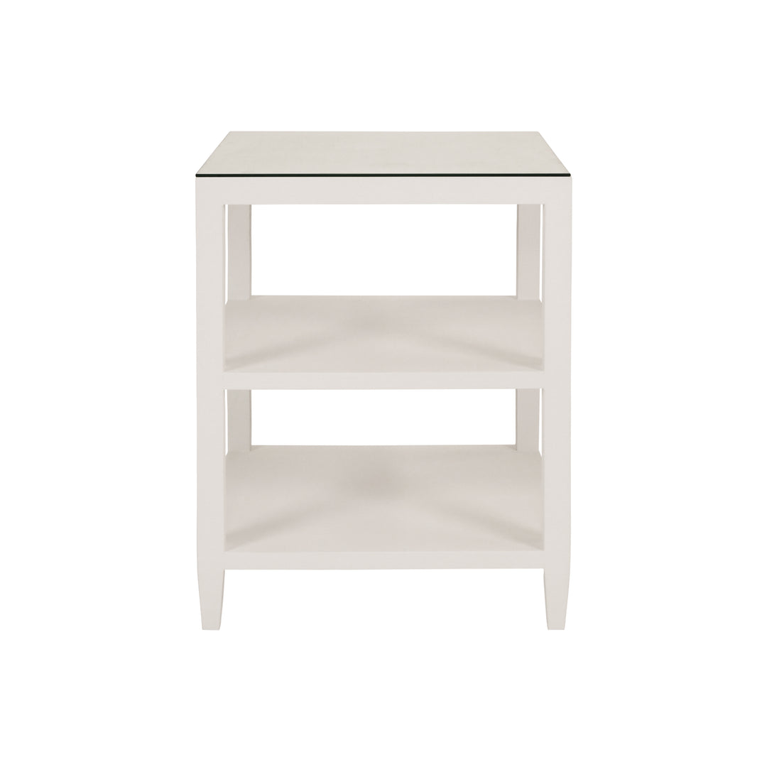 Amie Side Table White Linen