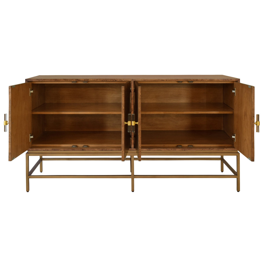 Ariel Cabinet - Dark Burl Wood