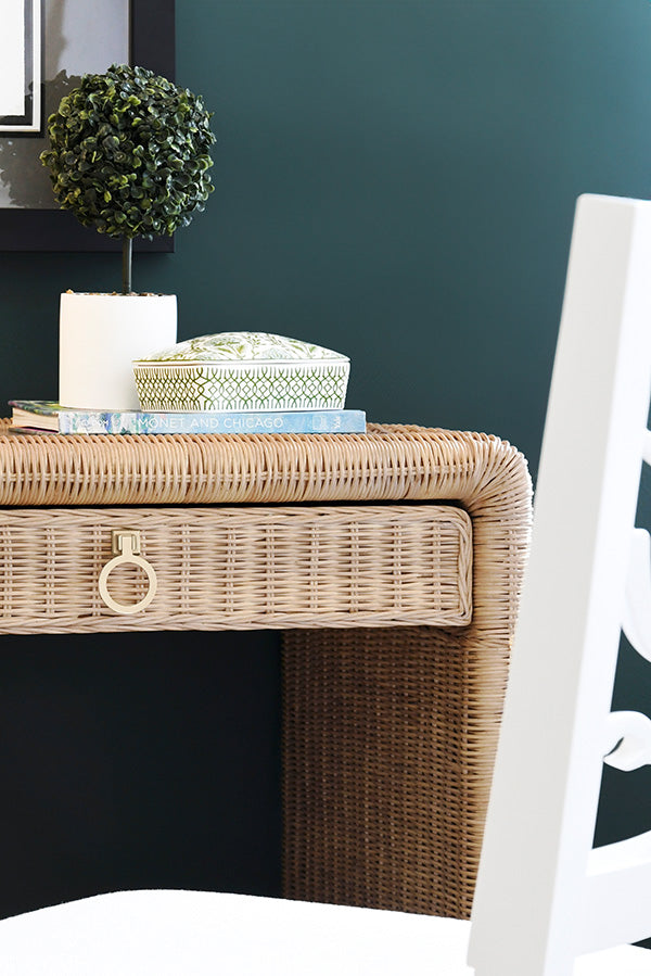 Adrien Desk - Woven Rattan