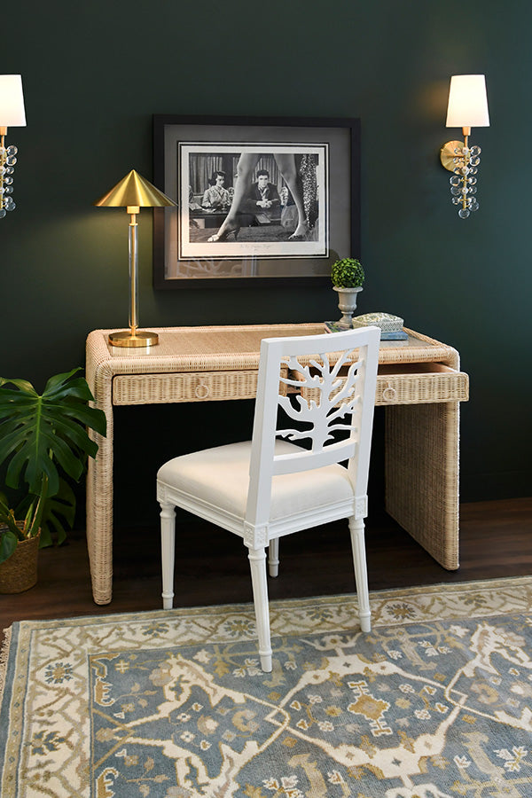 Adrien Desk - Woven Rattan