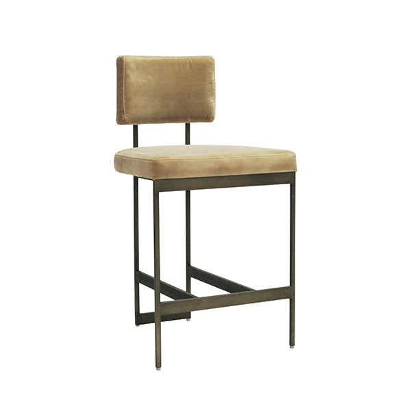 Baylor Counter Stool - Camel Velvet