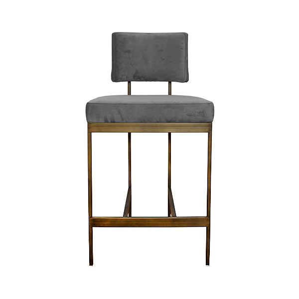 Baylor Counter Stool - Grey Velvet
