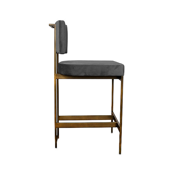 Baylor Counter Stool - Grey Velvet
