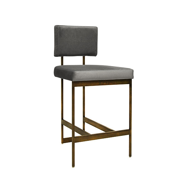 Baylor Counter Stool - Grey Velvet