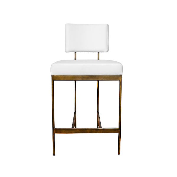 Baylor Counter Stool  - White Vinyl
