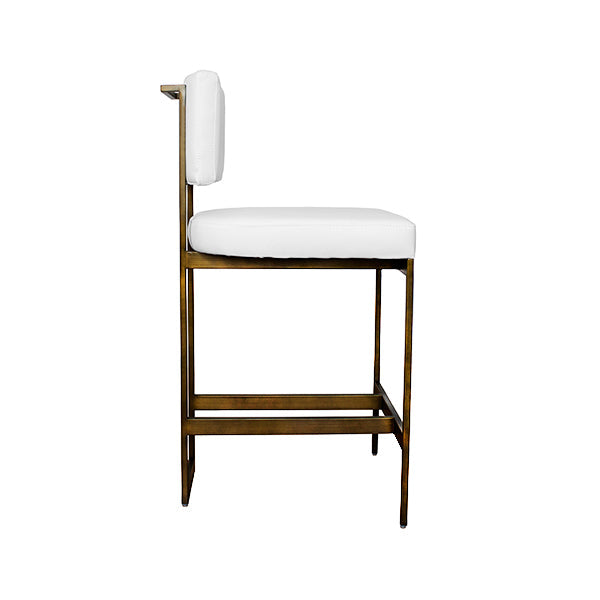 Baylor Counter Stool  - White Vinyl