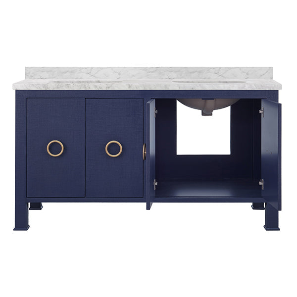 Blanche Bath Vanity -  60" - Navy