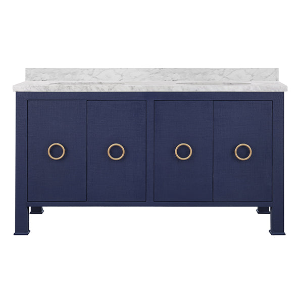Blanche Bath Vanity -  60" - Navy