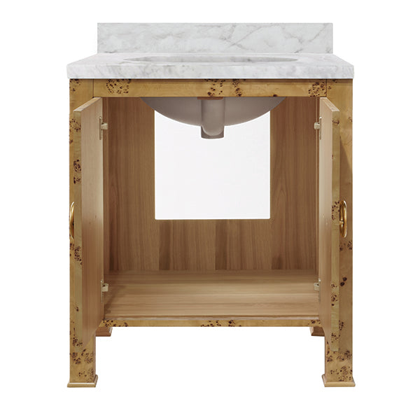 Blanche Bath Vanity - Burl Wood