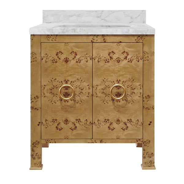 Blanche Bath Vanity - Burl Wood