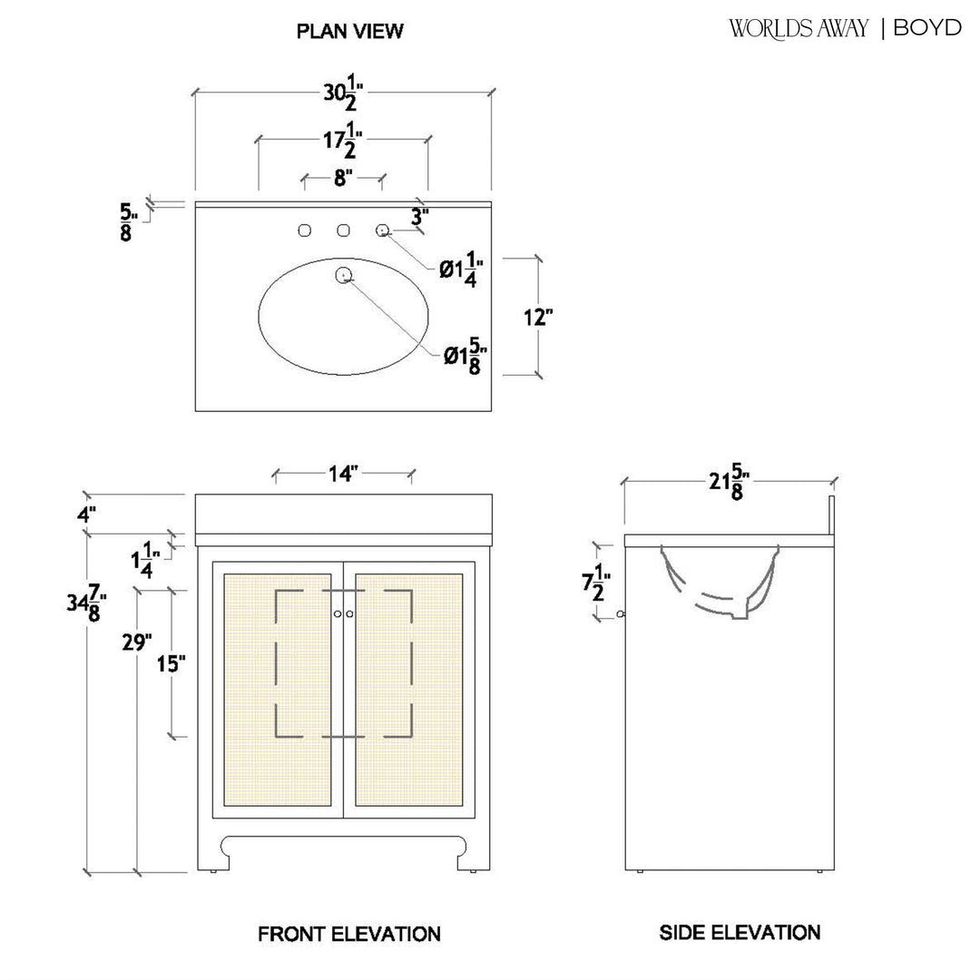 Boyd Bath Vanity - White