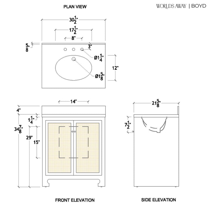 Boyd Bath Vanity - White