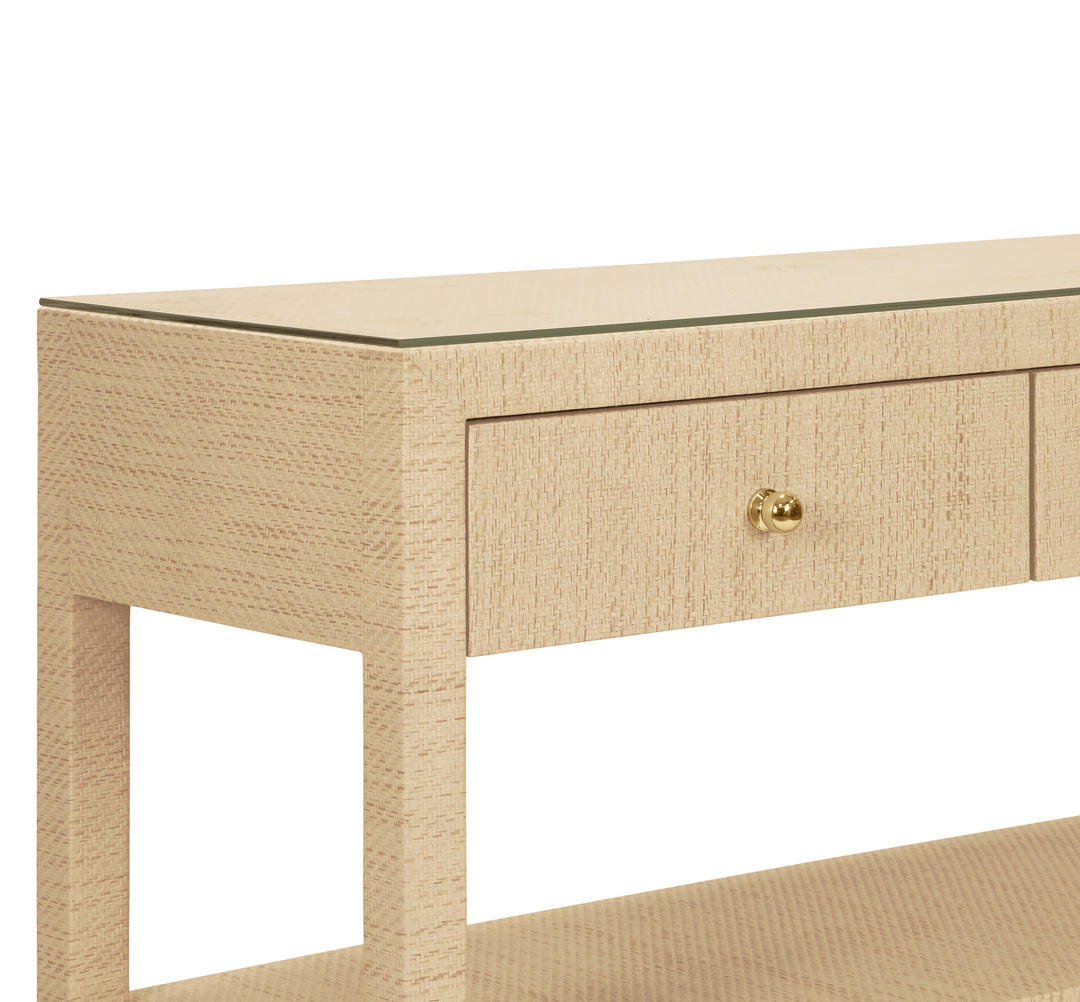 Briar Console Natural Grasscloth