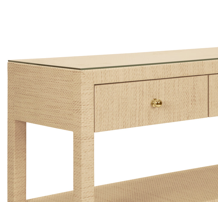 Briar Console Natural Grasscloth