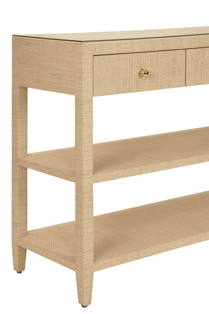Briar Console Natural Grasscloth