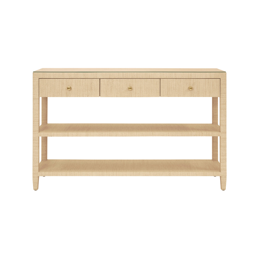 Briar Console Natural Grasscloth