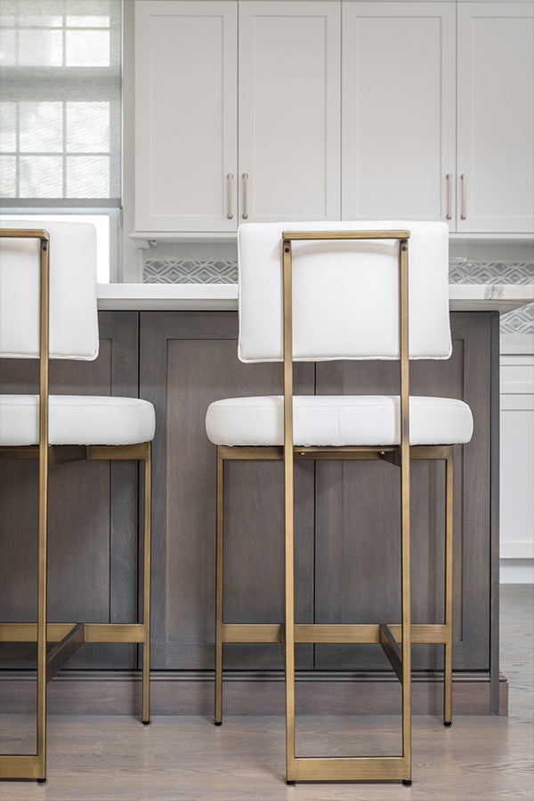 Baylor Counter Stool  - White Vinyl