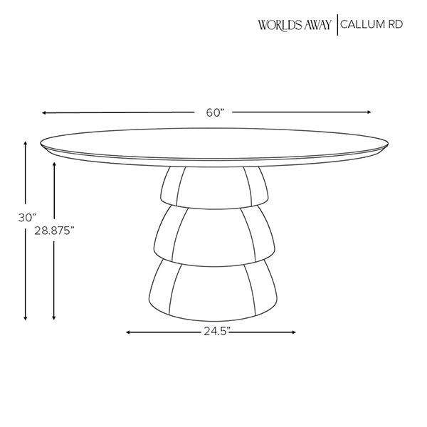 Callum 60" Round Dining Table Provincial Brown Oak