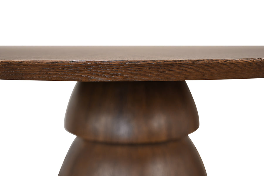 Callum 60" Round Dining Table Provincial Brown Oak