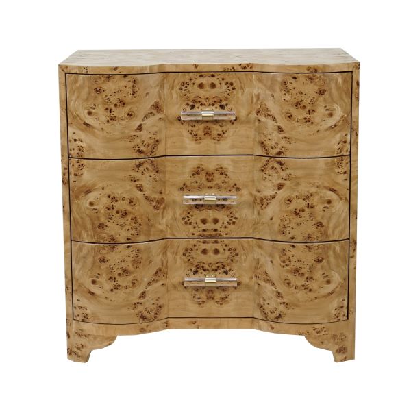 Calvin Side Table - Burl Wood