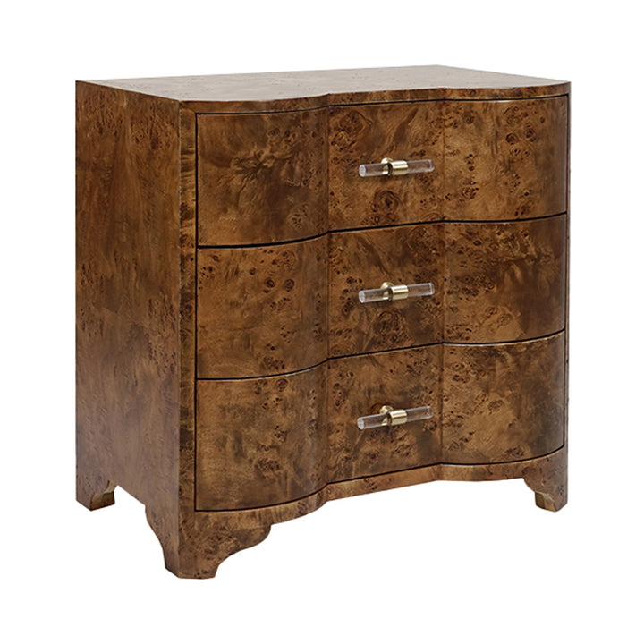 Calvin Side Table - Dark Burl Wood
