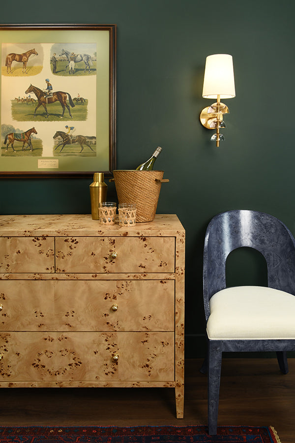 Rafferty Dining Chair - Navy Burl Wood