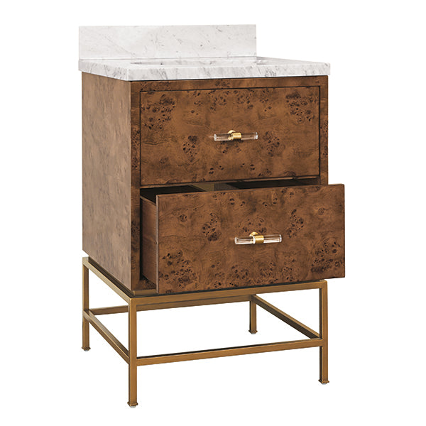 Clifford Bath Vanity 24 Dark Burl Wood
