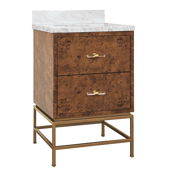 Clifford Bath Vanity 24 Dark Burl Wood