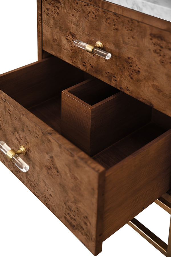 Clifford Bath Vanity 24 Dark Burl Wood