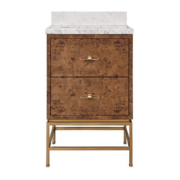 Clifford Bath Vanity 24 Dark Burl Wood